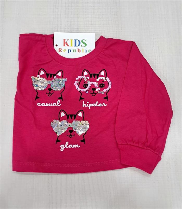 CAMISETA KYLY GATITOS FUCCIA