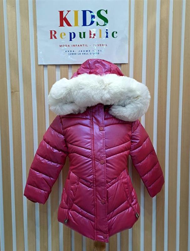 ABRIGO PLUMAS NIÑA FUCCIA