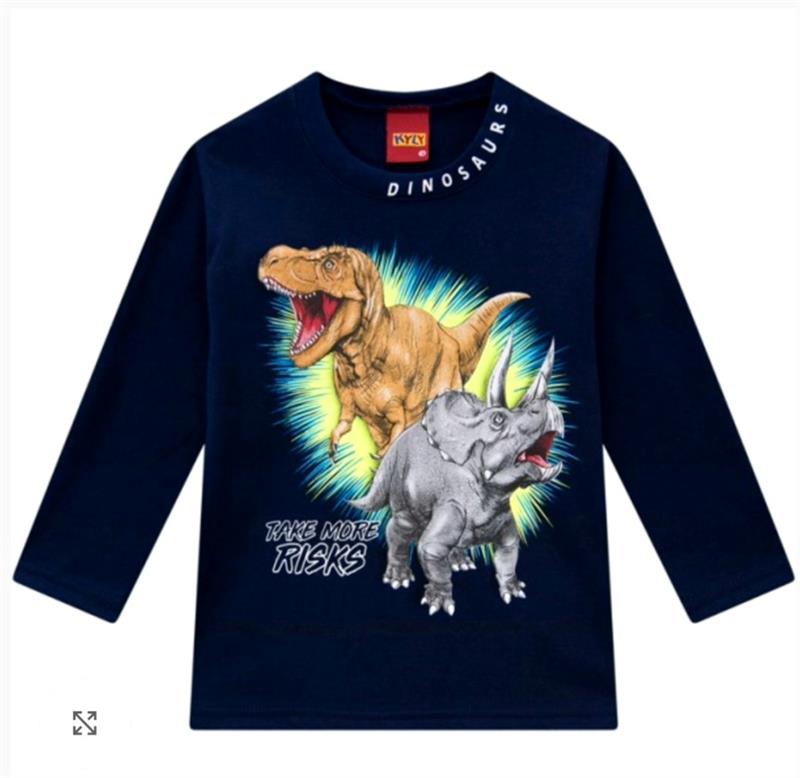 CAMISETA DINO AZUL